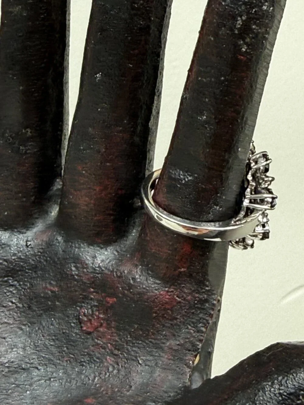 Sterling Silver Sleeping Beauty Turquoise and Black Spinel Ring Size 5.25